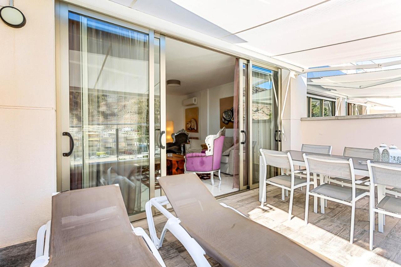 Ribera Del Puerto - Luxe Apartement With Great Terrace And Sea View Puerto De Mogan Exteriér fotografie