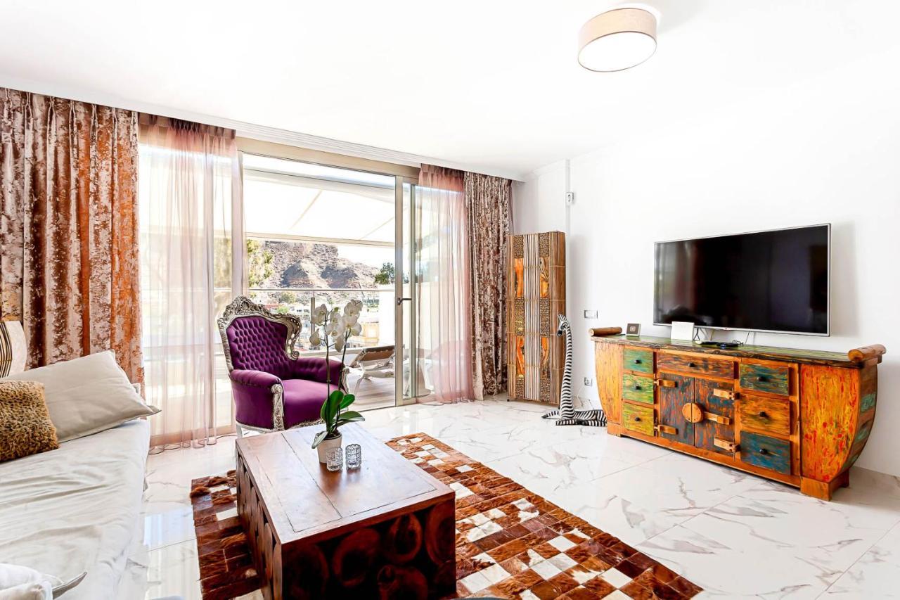 Ribera Del Puerto - Luxe Apartement With Great Terrace And Sea View Puerto De Mogan Exteriér fotografie