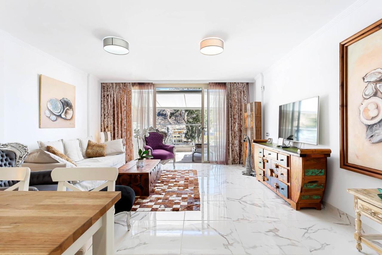 Ribera Del Puerto - Luxe Apartement With Great Terrace And Sea View Puerto De Mogan Exteriér fotografie